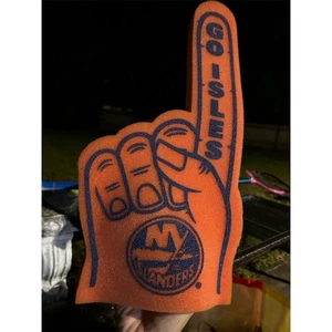 Vintage NY Islanders Foam Finger "Go Isles" Orange & Blau NHL - Bild 1 von 10