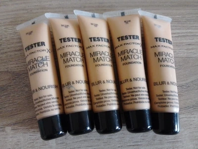 5X Max Factor Foundation 055 BEIGE MIRACLE MATCH BIEGE BLUR All Day 75ML 55 SKIN - Image 1 of 4