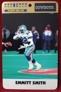 EMMITT SMITH RARE π 1992 DOG TAGS PROMO Card Tag #42 Dallas Cowboys *MK - Picture 1 of 9