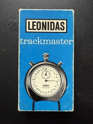 Cronómetro Trackmaster Heuer Leonidas azul vintage * en caja * Foto 1 de 4