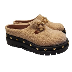 Circus NY by Sam Edelman Women's Annie Shearling Slip-On Studded Lug Sole Clogs - Picture 1 of 7