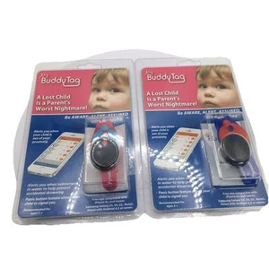 Lot Of 2 My BuddyTag Child Safety Alert Wristband Blue/Pink NEW SEALED - Picture 1 of 5