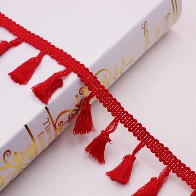 1Yard Polyester Cotton Fringe  Lace Colorful Garment Sewing Tassel Trimming - Image 1 of 4