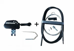 Klickschalter 3-Gang, passend für Sram T3 + Schaltzug + Kettchen 1.2 x 2,50 m - Bild 1 von 1