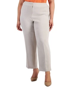 Kasper Women's Plus Size Straight-Leg Pants (Summer Straw, 18W) - Picture 1 of 4