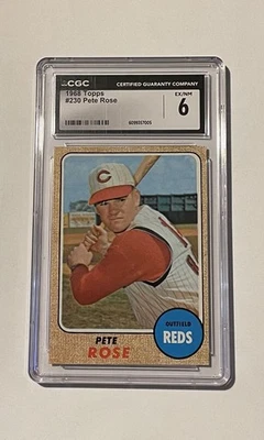 1968 Topps Pete Rose #230 CGC Calificado 6 Excelente/Nuevo Precio ¡No Durará!!!! Foto 1 de 2