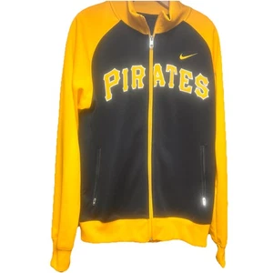 Pittsburgh Pirates Nike Jacke Herren Medium Dri-Fit schwarz & gelb MLB durchgehender Reißverschluss - Bild 1 von 6