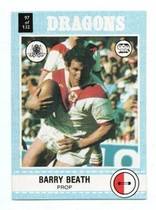 1977 Nrl Rugby League Scanlens (97) Barry BEATH Dragons - Picture 1 of 2