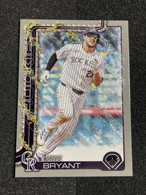 2025 Topps Holiday Silver Glitter Metallic #H81 Kris Bryant Rockies - Image 1 of 2
