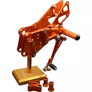 Orange CNC Rearset Foot pegs Rear set For KTM Duke 125 200 250 390 2011-2023 - Picture 1 of 5