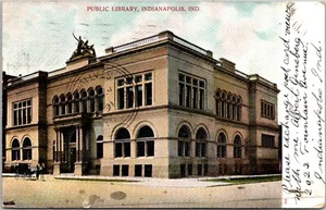 Postcard Indiana Indianapolis IN Public Library - Picture 1 of 2