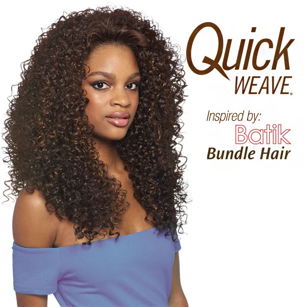 DOMINICAN CURLY BUNDLE HAIR - OUTRE BATIK QUICK WEAVE SYNTHETIC HALF WIG - Image 1 of 1