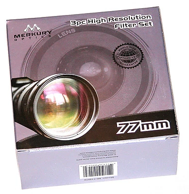 77mm 3P Hi Def Pro Lens Filter Kit UV PL FLD Japan MC Merkury Round 77 mm - Image 1 of 2
