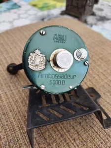 Ambassadeur ABU 5000D Sweden Green Fishing Reel Vintage First Production - Picture 1 of 5