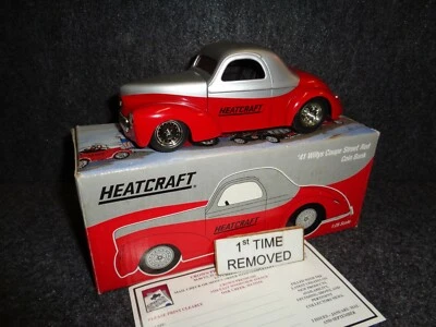 LENNOX HEATCRAFT 1941 WILLYS COUPE STREET ROD SpecCast 1:25 CROWN PREMIUMNS MIB - Image 1 of 4