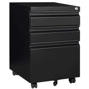 3 Drawer Mobile File Cabinet Under Desk Storage Drawers Office Filing Cabinet - Picture 1 of 8