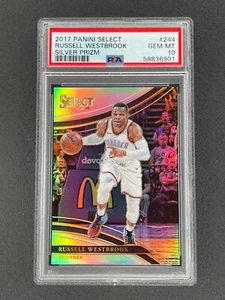 2017 Panini Select Russell Westbrook Silver Prizm Courtside #244 PSA 10 GEM MINT - Bild 1 von 3
