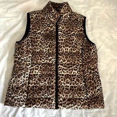 Rafaella Sport Mujer PXS Chaleco Aislante Estampado Leopardo con Cierre de Cremallera. Foto 1 de 4