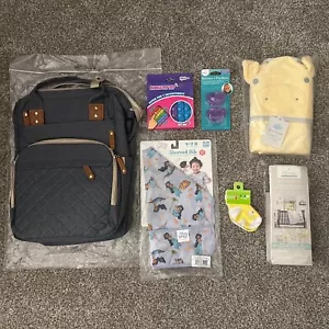 NEW BABY GIFT SET! Newborn Girl Shower Arrival Backpack Bag Lot Pack D - Picture 1 of 11