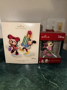 Hallmark Keepsake Dashing Through Mall Minnie Mouse Ice Skating Disney Ornaments - Picture 1 of 3