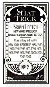 2003-04 Topps C55 Minis Hat Trick #2 Brian Leetch - Picture 1 of 1