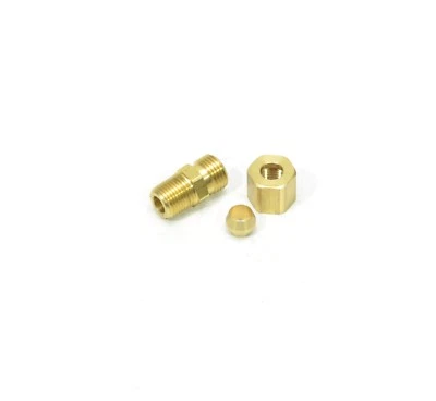 1/4 OD Compression Tube to 1/8 Male Npt Adapter Fitting Connector Water Oil Gas - Image 1 of 4