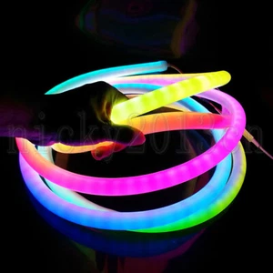 360 Round 5M 12V WS2811 Addressable 5050 RGBIC LED Neon Tube Strip Light Dream - Picture 1 of 15