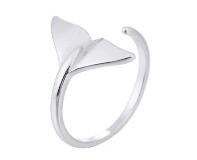 Whale Fin Ring Miniblings Finger Ring Stainless Steel Dolphin Ladies Ring - Image 1 of 4