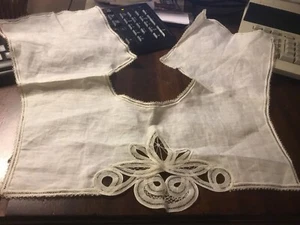 Vintage/Antique-Linen & Needlework-Collar-Ecru-19”W X 18”H-NICE-Excellent Cond- - Picture 1 of 9