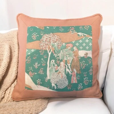 Vintage Renaissance Throw Pillow With Hidden Zipper Closure - Image 1 of 4