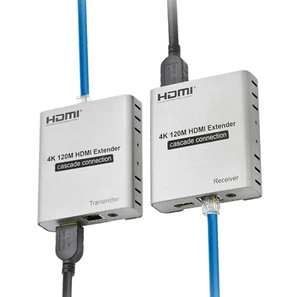 4k 400ft HDMI Extender Cat5e/Cat6/Cat7 Ethernet Loop-Out, IR Control, Cascading - Picture 1 of 7