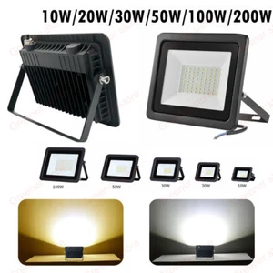 LED Floodlight Outside Light 10W-200W Security Flood Lights Outdoor Garden Lamp - Picture 1 of 18
