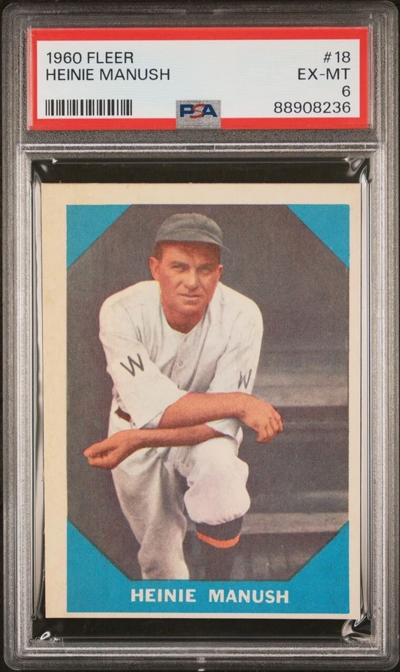 Fleer #18 1960 Heinie Manus PSA 6 Foto 1 de 2