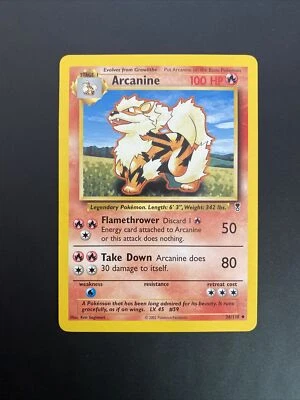 Pokemon Card Uncommon Legendary Collection Eng Near Mint NM 36/110 Arcanine - Image 1 of 4