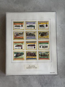 1984 ST LUCIA Set #2 Train Locomotive Railway Stamps (Leaders of the World) - Picture 1 of 7