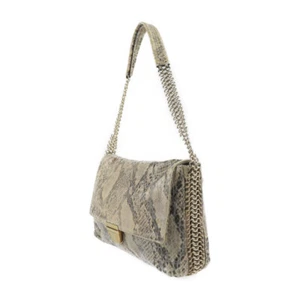 Stella McCartney Shoulder Bag 326237 W9362 Python Embossed Leather Beige - Picture 1 of 10