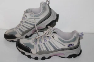 FILA Day Hiker Hiking Shoes, #5SH40283-258, Gray/Blue/PPl, Leather, Women's 10 - Picture 1 of 5