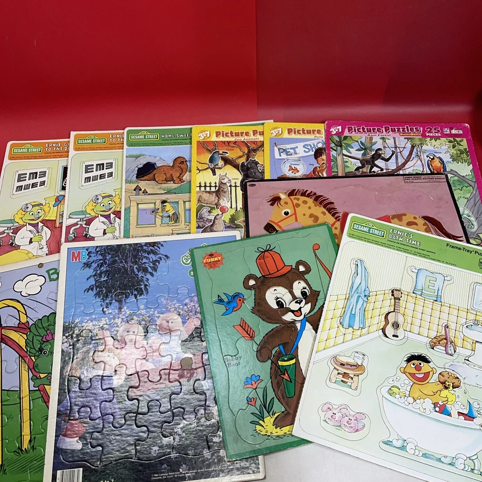 Lotes diferentes de quebra-cabeças infantis vintage - Imagem 1 de 4