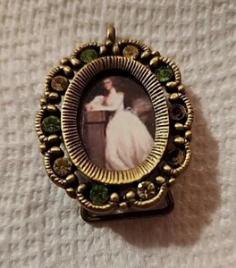 Miniatur Bilderrahmen Viktorianische Dame Strass Vintage Twos Company  - Bild 1 von 7