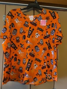 Scrubstar Premium Scrubwear Halloween Women 3XL Scrub Top NEW WITH TAGS - Picture 1 of 1