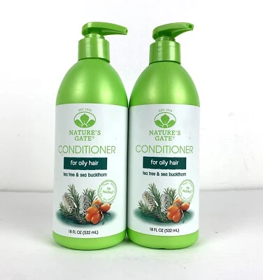 2 Nature's Gate Tea Tree & Sea Buckthorn Conditioner Oily Hair 18oz VEGAN New - Image 1 of 2