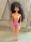 1995 Mattel Sparkle Beach Teresa #14354 Teresa Barbie Doll in Swim Bottoms Neckl