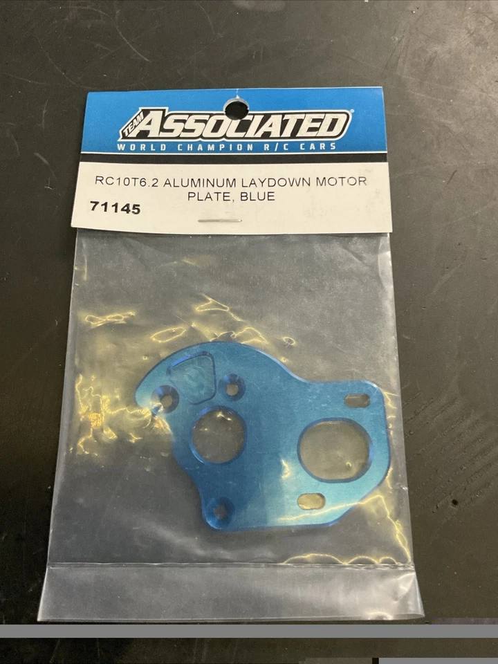 Team Associated RC10T6.2 Laydown Motor Plate (Blue) ASC71145 - Image 1 of 1