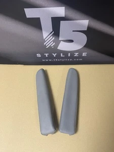 VW T5 T6 Transporter Front Single Captain Seat Arm Rest Covers Light Grey Pair - Picture 1 of 1
