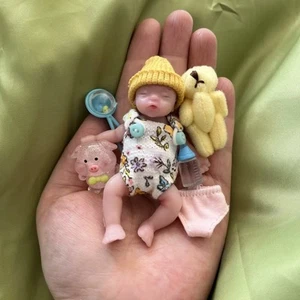 Mini Silicone Baby Reborn Doll 8cm Girl Micro Preemie Soft Real Small - Picture 1 of 4
