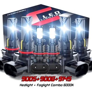 Kit combinado de faros LED Hi & Lo para GMC Canyon 2005-2012 6000K + bombillas antiniebla - Imagen 1 de 22
