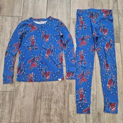 Gap Kids Marvel Spider-Man Christmas Pajama Set Organic Cotton Size 10 Holiday - Image 1 of 4