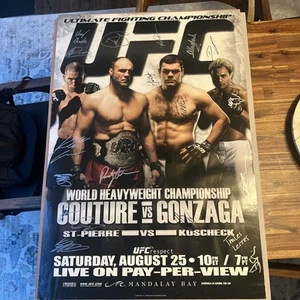 Official UFC 74 Autographed Signed Event Poster Rare Randy Couture GSP MMA - Picture 1 of 17