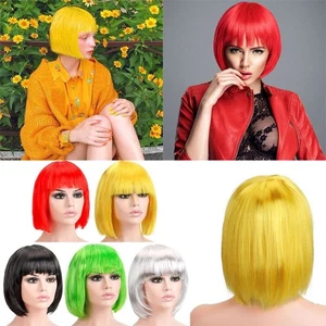 Sexy BOB Full Wig Multiple Colors Cosplay Costume Anime Halloween Party Hair USA - Picture 1 of 17