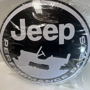 JEEP PERFORMANCE PARTS RUNDES METALLKUPPELSCHILD Wandkunst, Garage, Männerhöhle, Bürobar - Bild 1 von 3